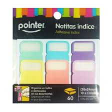 POINTER NOTITAS INDICE ADHESIVAS 60