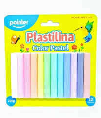 POINTER MASILLA/PLASTILINA COLORES PASTEL 12/1