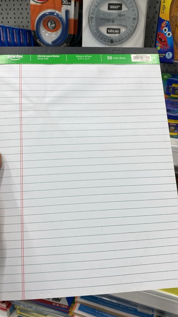 POINTER LIBRETA RAYADA (8.5X11) BLANCA