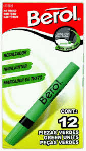 BEROL RESALTADOR VERDE UNIDAD