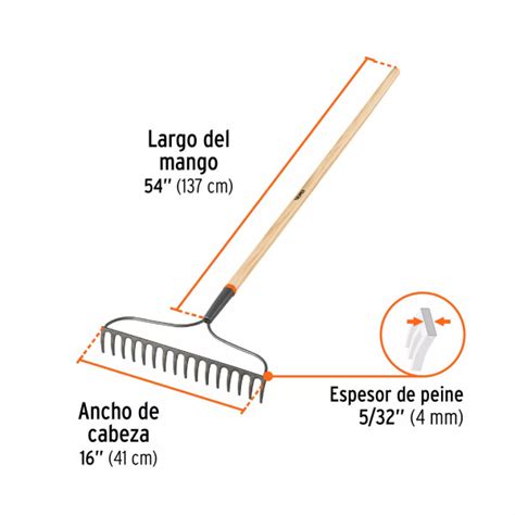TRUPER Rastrillo Jardinero 16"