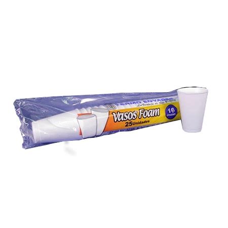 Vasos foam no. 16 25/1