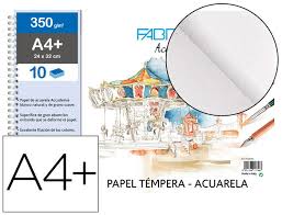 FABRIANO PAPEL TEMPERA ACUARELA 350G/M