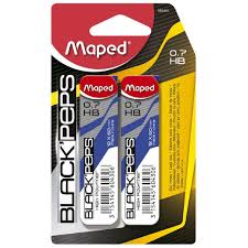 MAPED MINAS (0.7) HB 2/1 BLACK"PEPS BLISTER