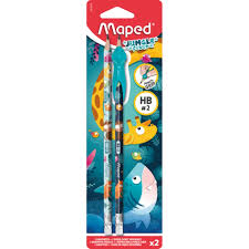 MAPED  Jungle Fever Eraser Tipped Pencils
