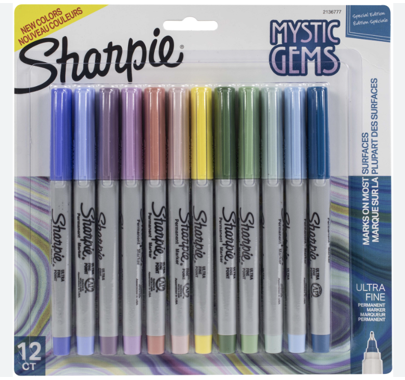 Sharpie - Juego de felpa permanente Mystic Gems  / 12 en 1