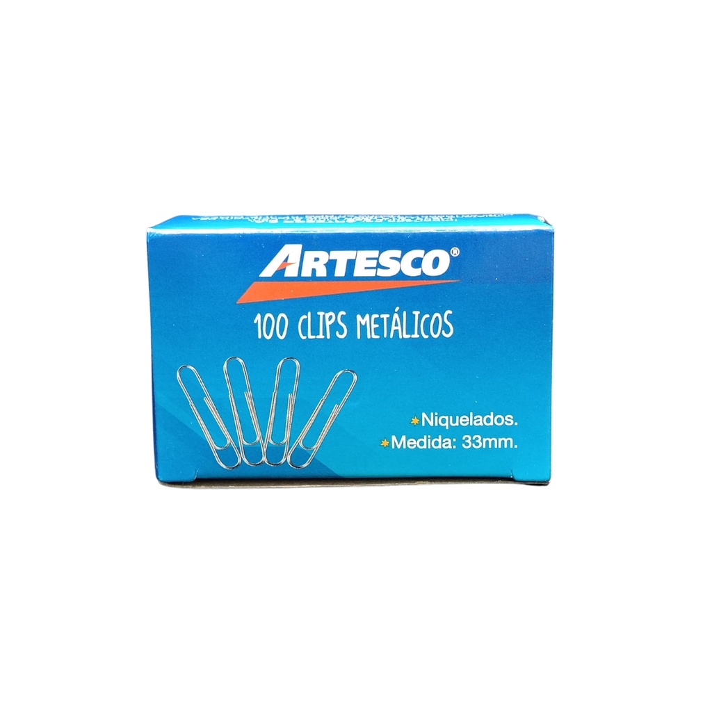 ARTESCO CLIPS METALICOS #1 NIQUELADOS 33MM