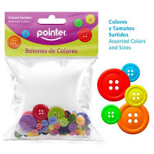 POINTER BOTONES DE COLORES TAMAÑOS SURTIDOS