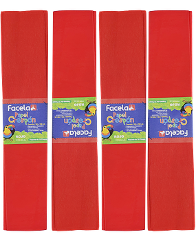 FACELA PAPEL CREPE ROJO