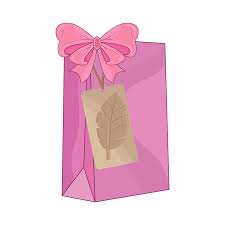 BOLSA DE REGALO MEDIANA KRAFT/BLANCA Y COLORES CON LAZO