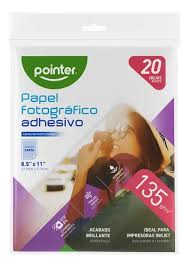 POINTER PAPEL FOTOGRAFICO 8½x11"Brillante 135G