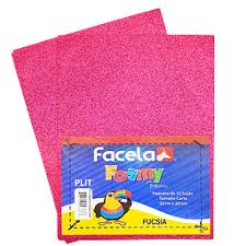 FACELA FIELTRO RIGIDO COLOR FUCSIA 8.5X11