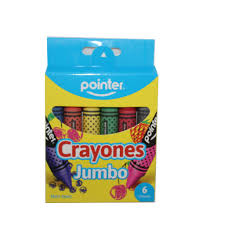 POINTER CRAYONES DE CERA JUMBO 6/1