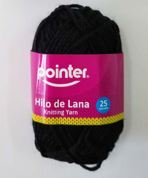HILO DE LANA NEGRO 25GRS POINTER