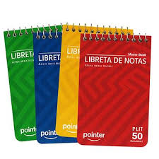 POINTER LIBRETA ESPIRAL DE BOLSILLO 4X6 SURTIDO 50 HOJAS