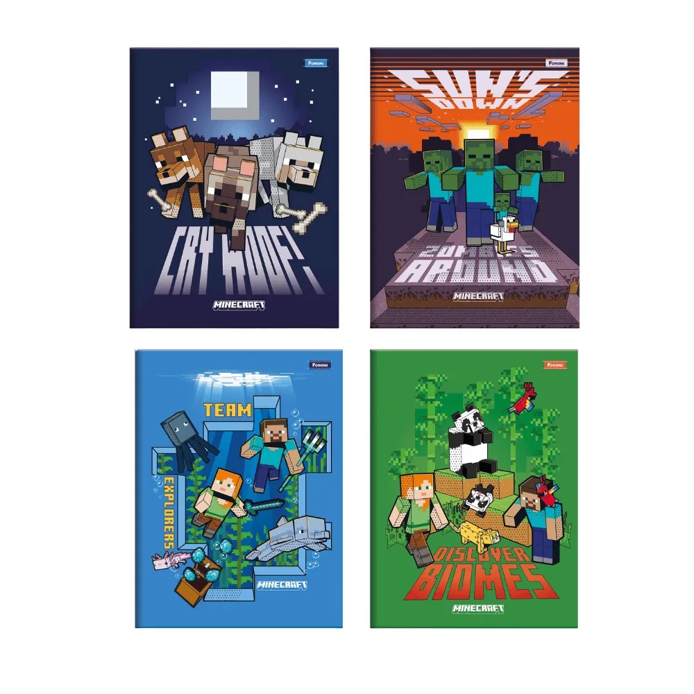 CUADERNO COSIDO 200 PAG COMPOSITION MINECRAFT FORONI