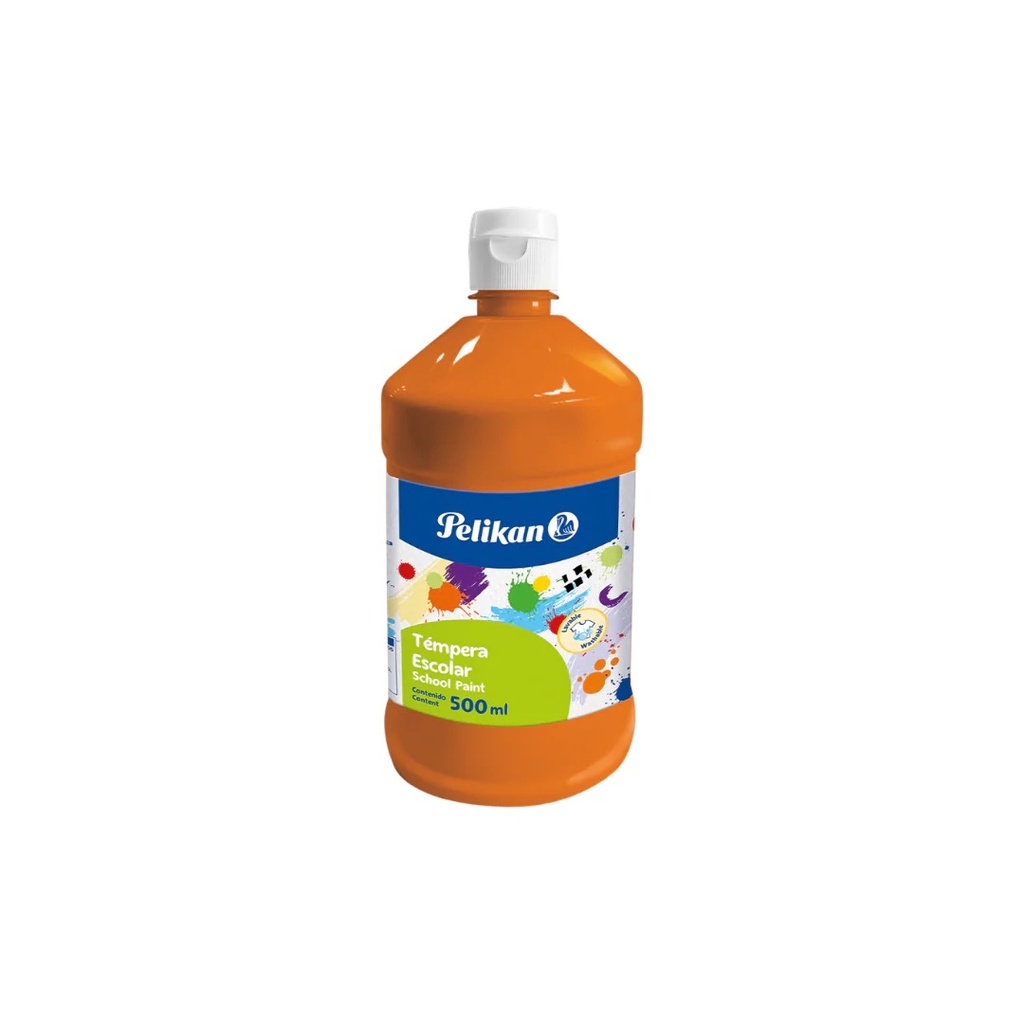 TEMPERA EN BOTELLA 500 ML NARAJAN PELIKAN