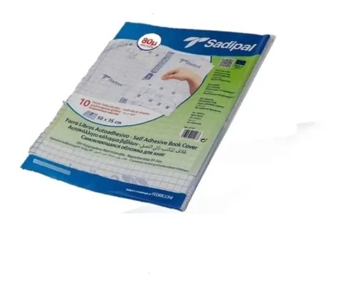 FORRO LIBRO ADHESIVO PARA CUADERNOS Y LIBRO 10 UNID SADIPAL