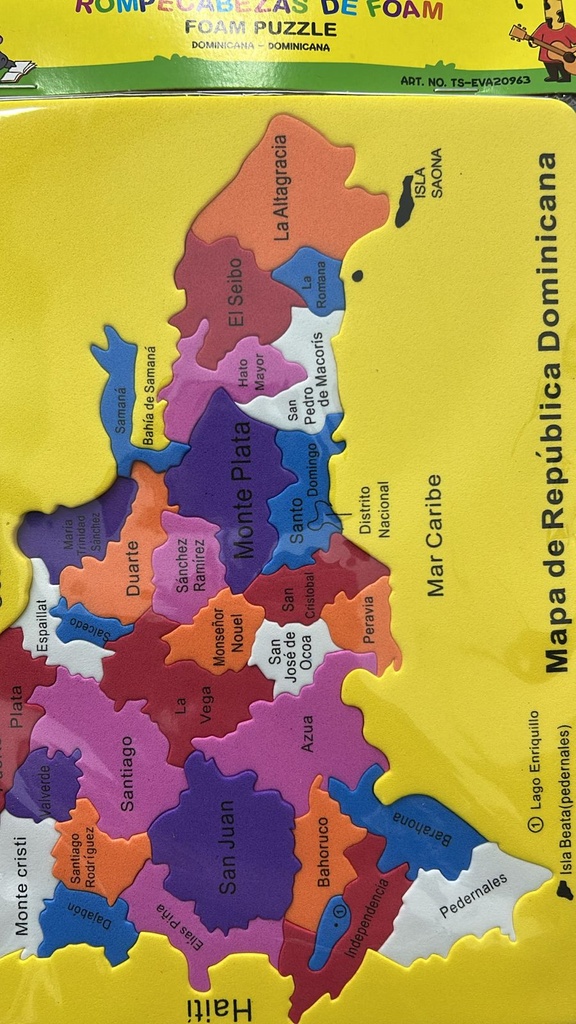 ROMPECABEZA DE FOAM MAPA POLITICO R.D. TALBOT