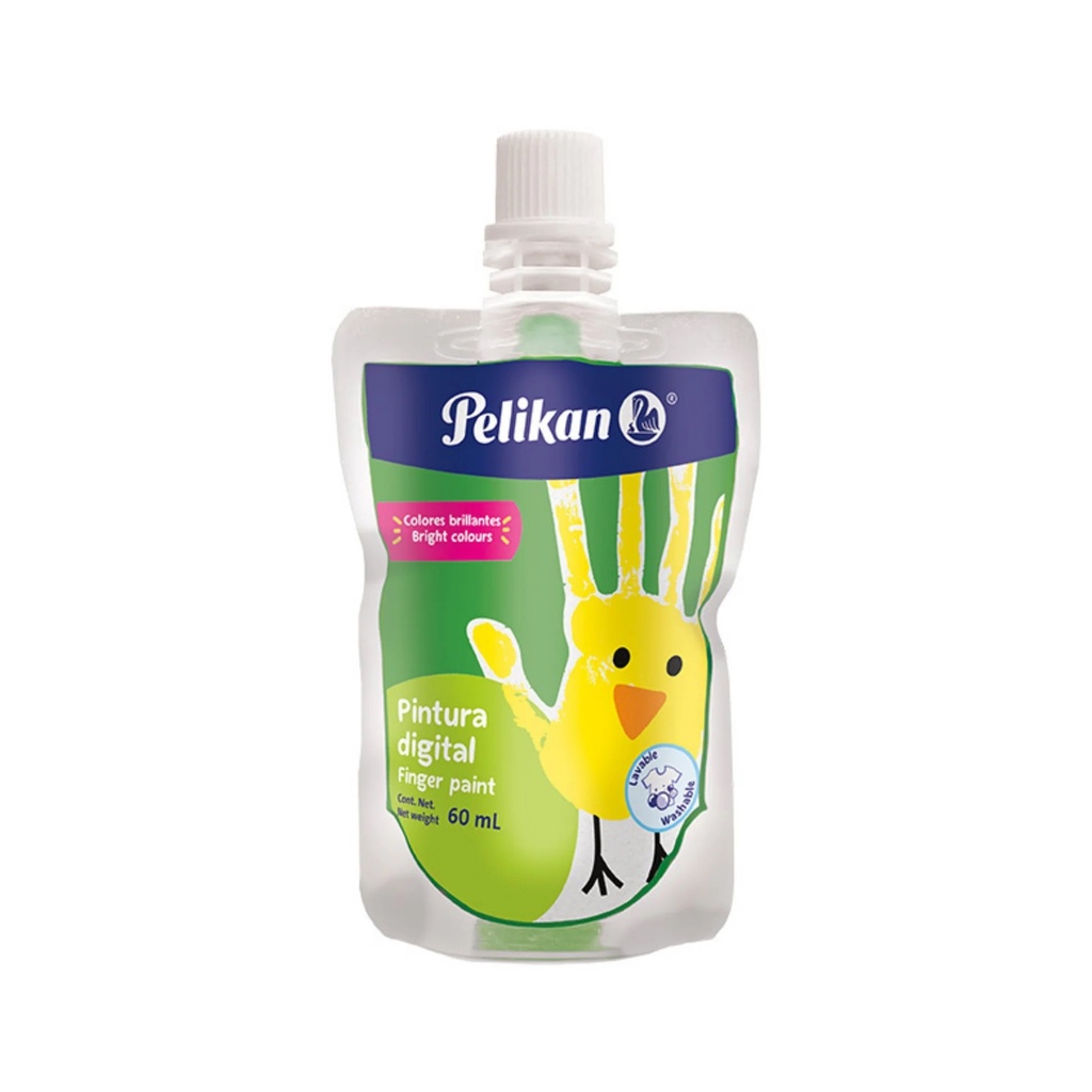 PINTURA P DEDOS 60 ML verde PELIKAN