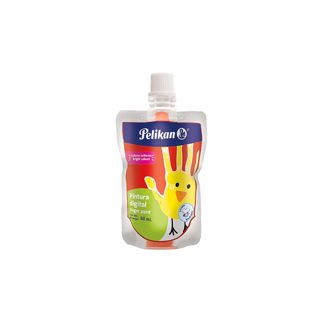 PINTURA P DEDOS 60 ML ROJA PELIKAN
