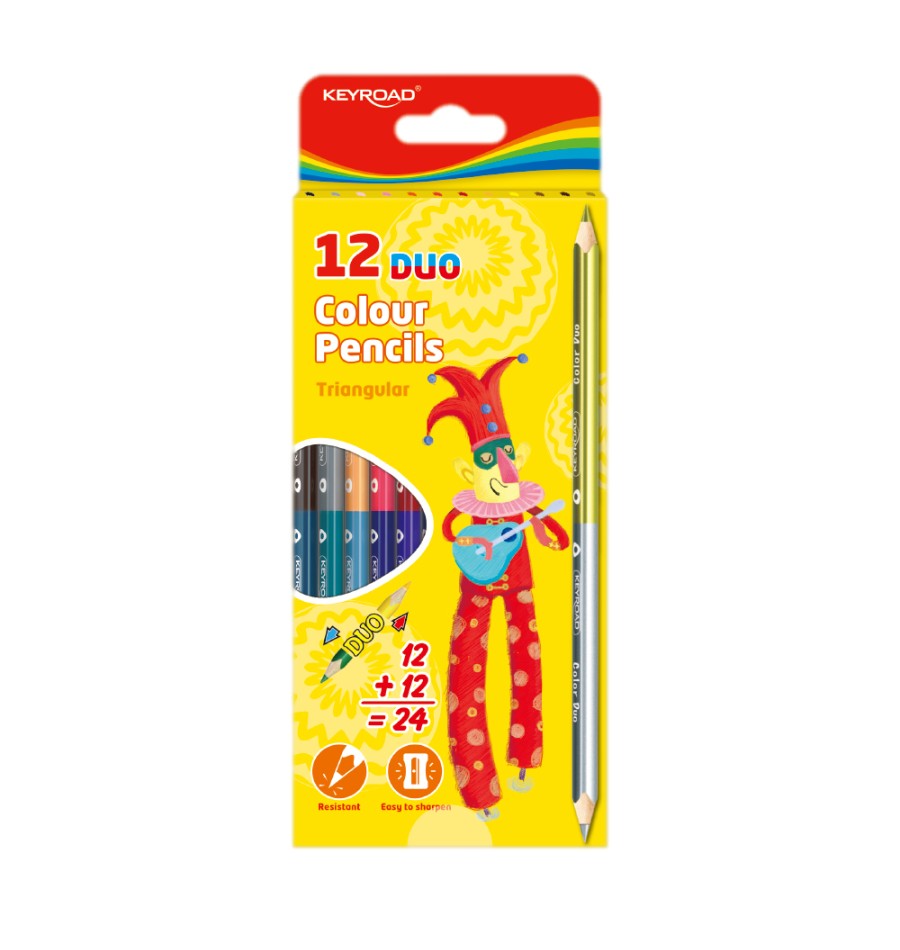 LAPIZ DE COLOR TRIANG DOBLE PUNTA 12/1