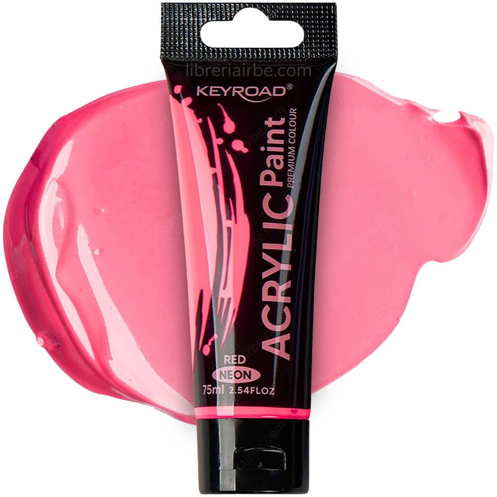 PINTURA ACRILICA 75 ML ROJO NEON KEYROAD