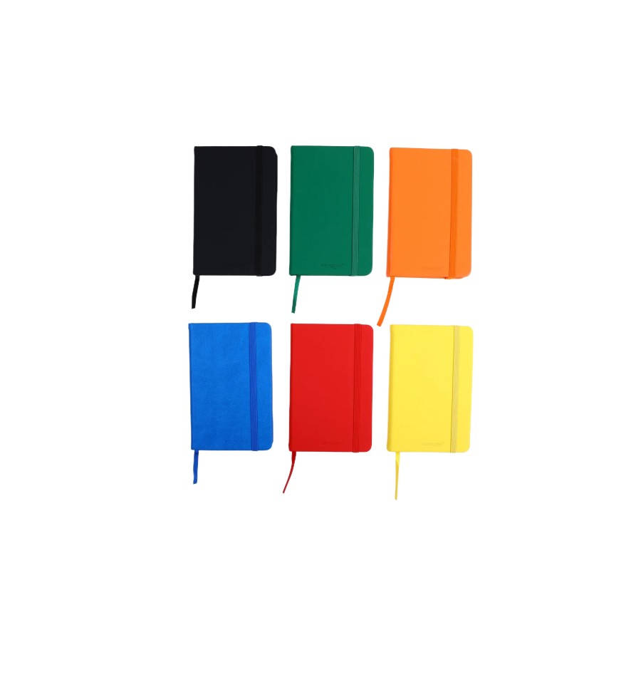 LIBRETA CUADERNO TAPA DURA RAYAS 96 HOJAS 90X140MM