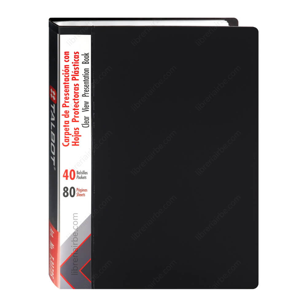 CARPETA DE PRESENTACION CON HOJAS PROTECTORAS TALBOT 40H