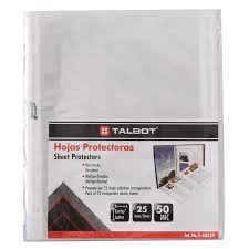 HOJAS PROTEC 0.5MIC 25/1 TALBOT