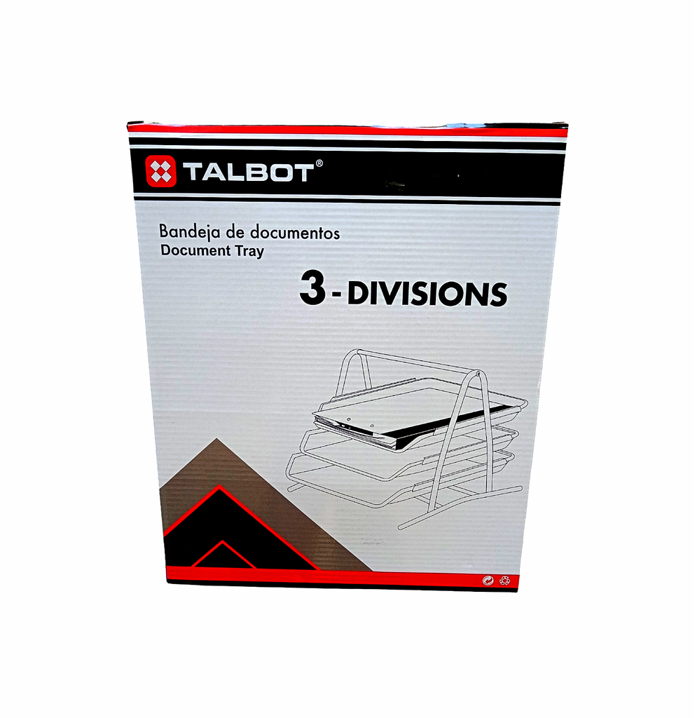 Bandeja escritorio metal / 3 divisiones talbot