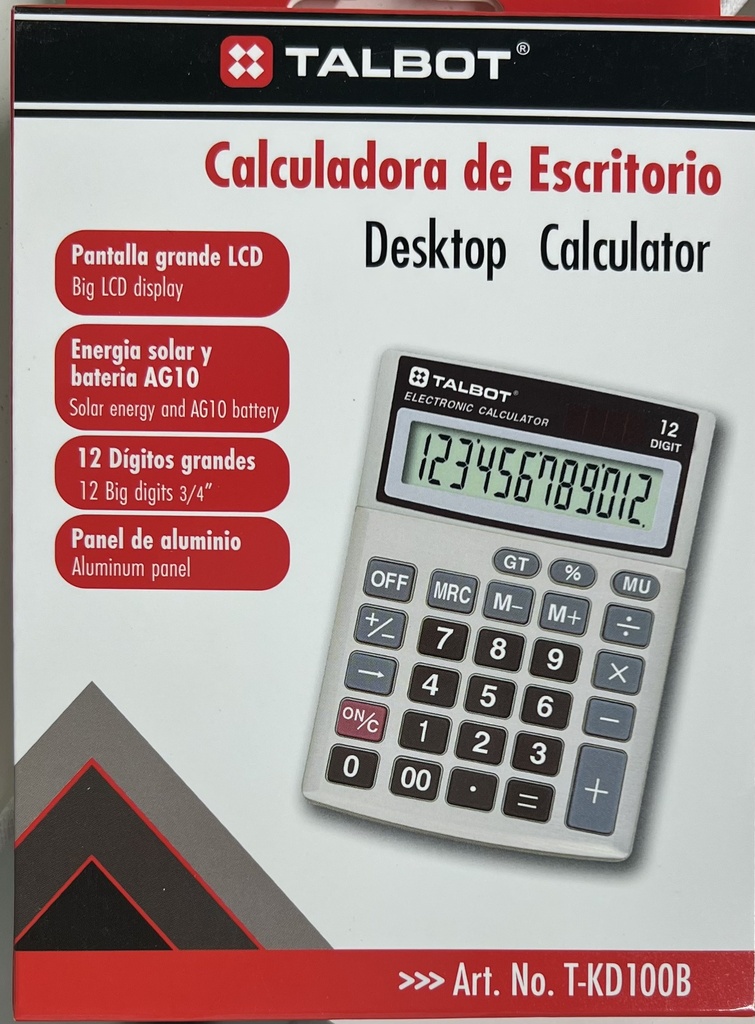 CALCULADORA DE ESCRITORIO T KD100B TALBOT