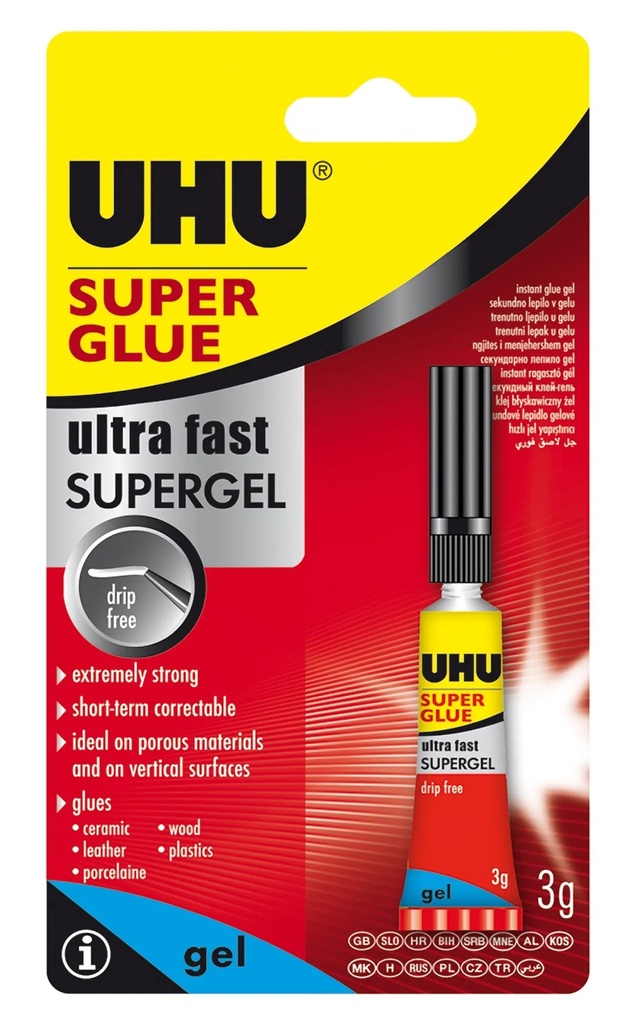 UHU SUPER GLUE GEL 3 BL