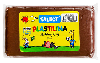 PLASTILINA MARRON BLOCK 150GR TALBOT