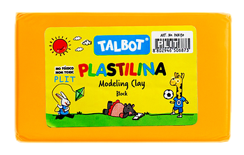 PLASTILINA NARANJA NEON BLOCK 150GR TALBOT