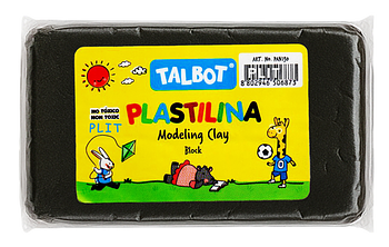 PLASTILINA NEGRO BLOCK 150GR TALBOT
