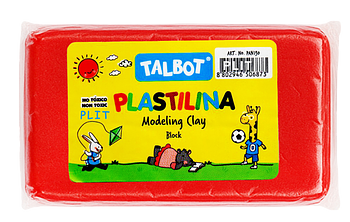 PLASTILINA ROJO BLOCK 150GR TALBOT
