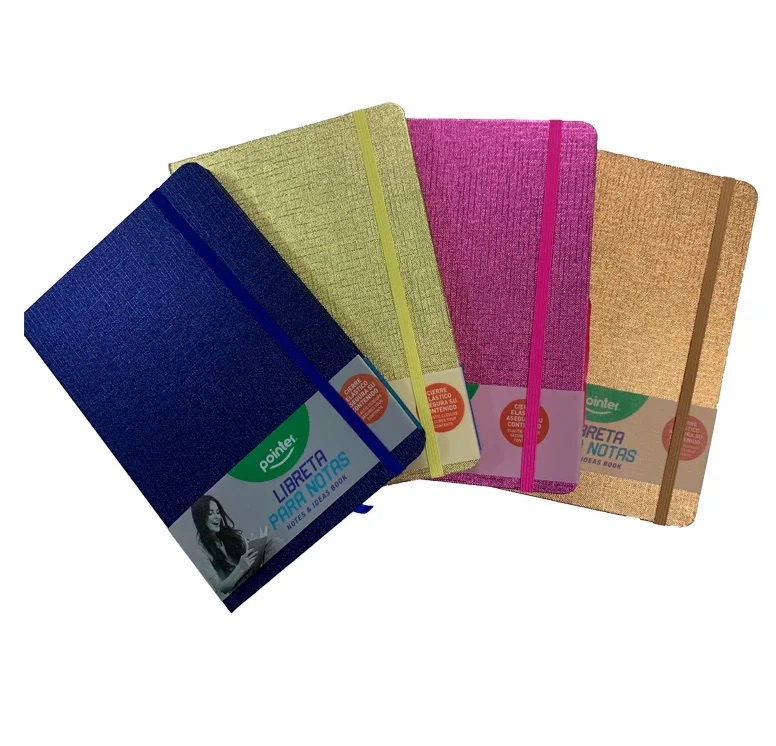 LIBRETA 6X8 CON ELASTICO LISAS POINTER