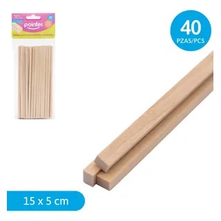 PALITOS PARA MANUALIDADES CUADRADOS POINTER 40/1