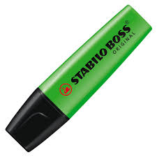RESALTADOR BOSS VERDE FLUO STABILO