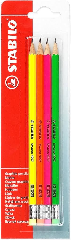 LAPIZ SWANO FLUO 4907 VERDE HB2 STABILO