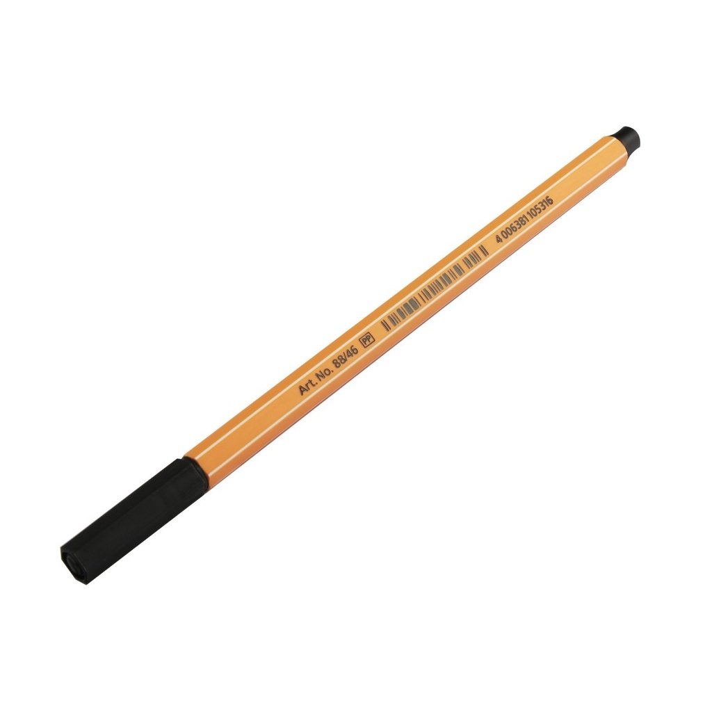 MARCADOR PUNTA FINA 0.4 POINT 88 STABILO NEGRO