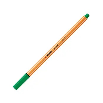 MARCADOR PUNTA FINA 0.4 POINT 88 STABILO VERDE