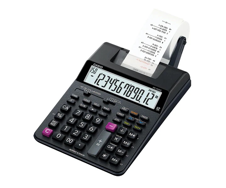 CALCULADORA CASIO DE ESCRITORIO NEGRA HR 100 RC / 12D