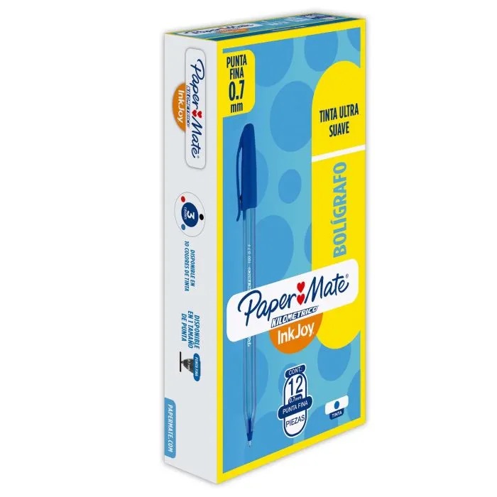 PAPER MATE Bolígrafos InkJoy AZUL - 12 Unidades