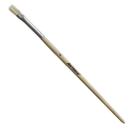 PINCEL CERDA PLANA MADERA 4 ARTESCO