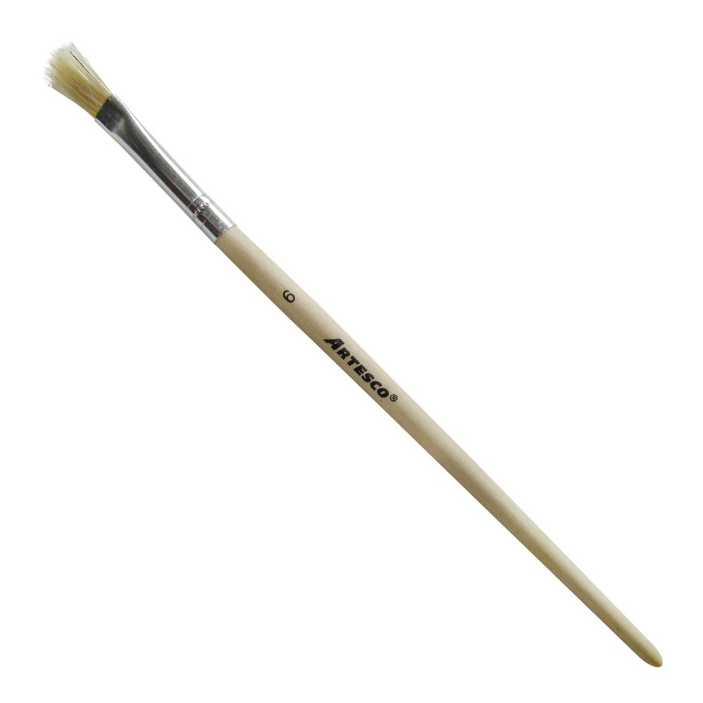 PINCEL CERDA PLANA MADERA 6 ARTESCO