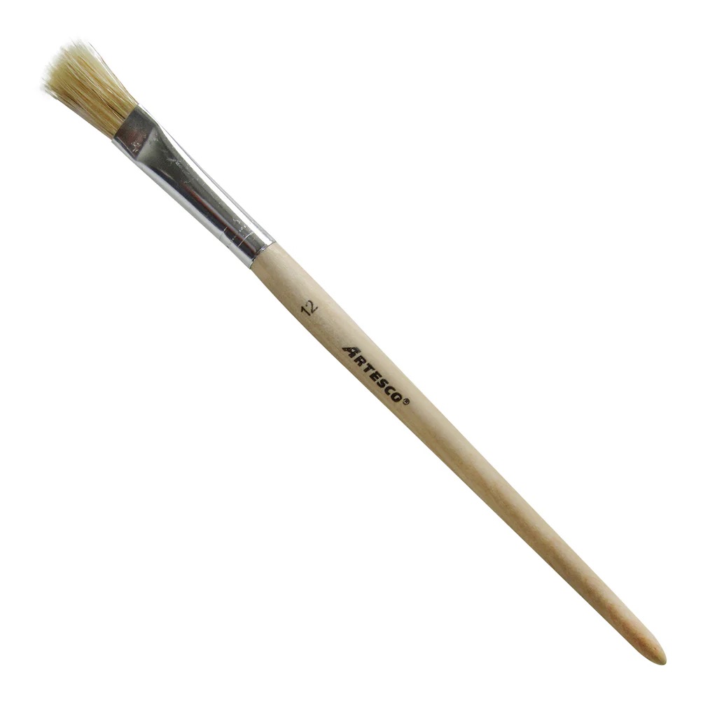 PINCEL CERDA PLANA MADERA 12 ARTESCO