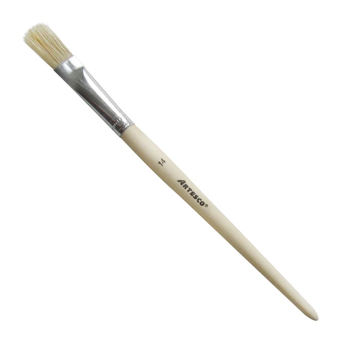 PINCEL CERDA PLANA MADERA 14 ARTESCO