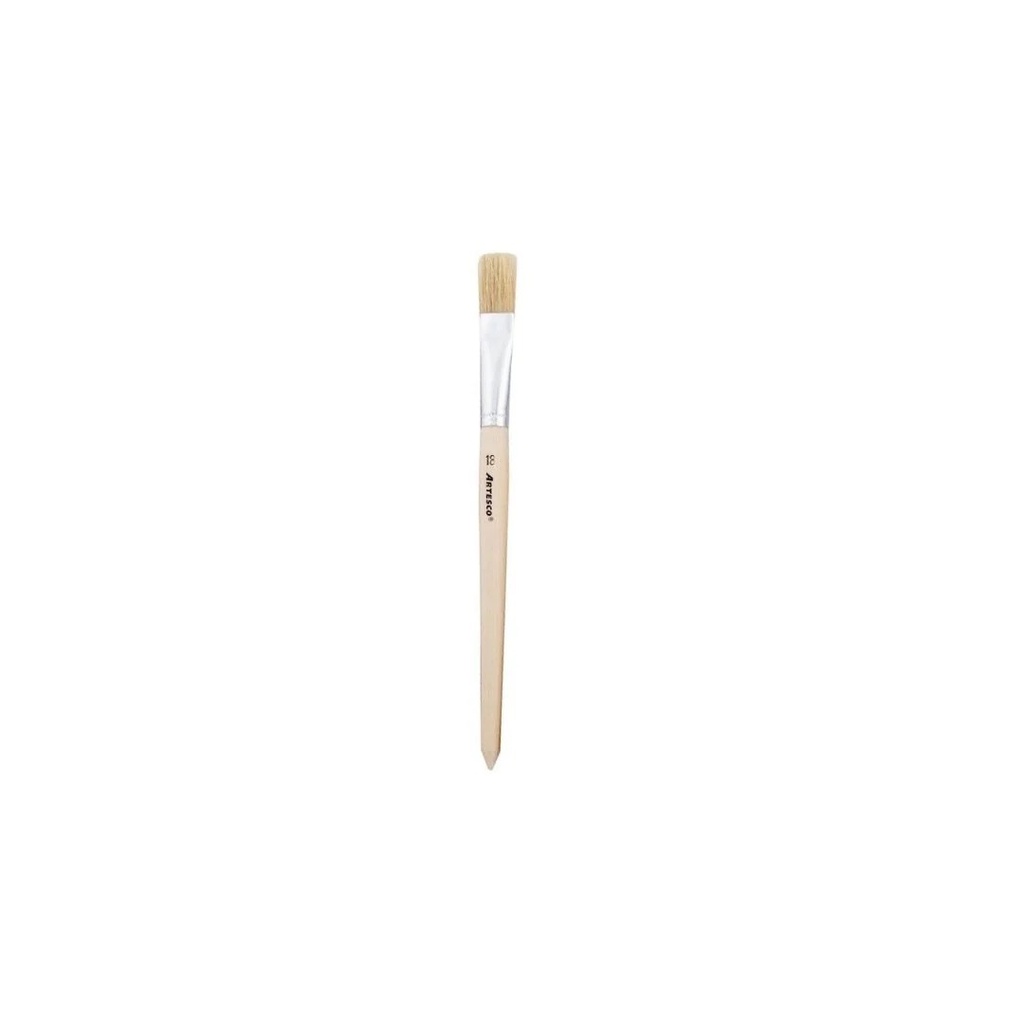 PINCEL CERDA PLANA MADERA 18 ARTESCO